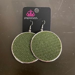Paparazzi olive green earrings